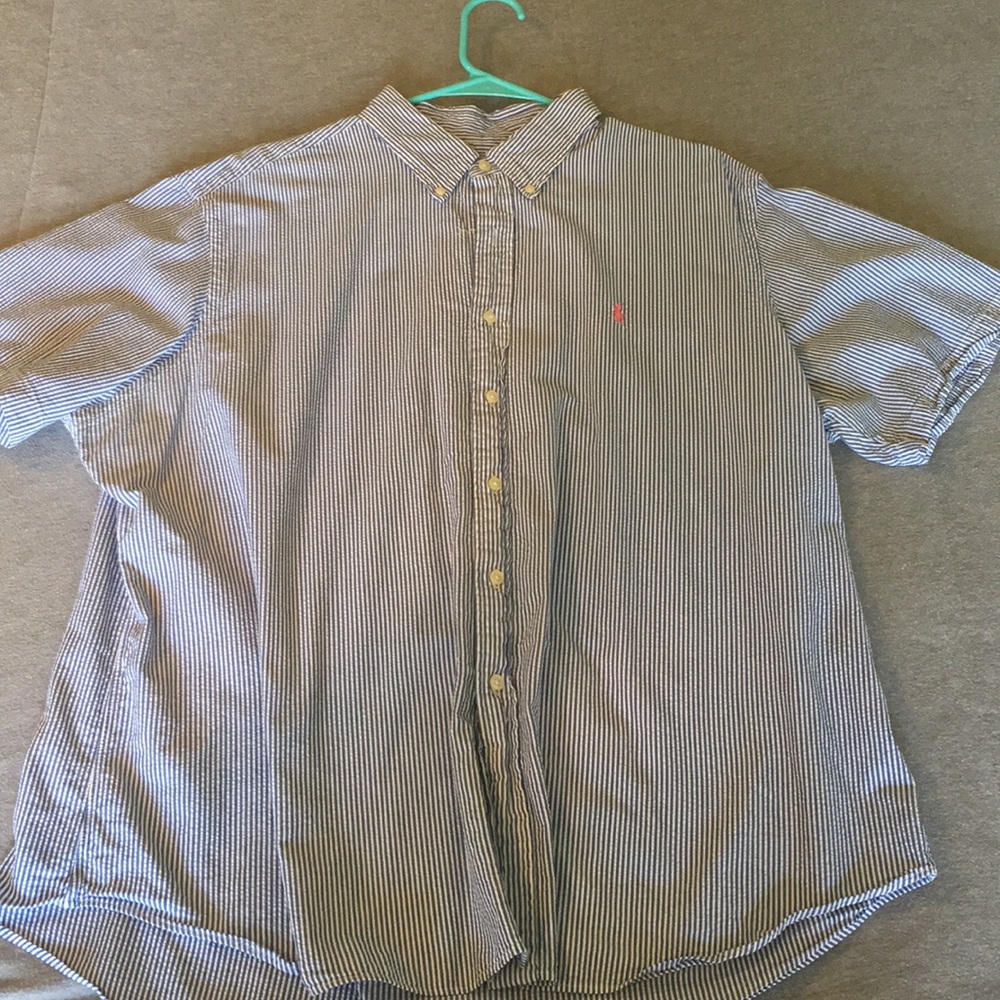 Polo Button Up - Seersucker